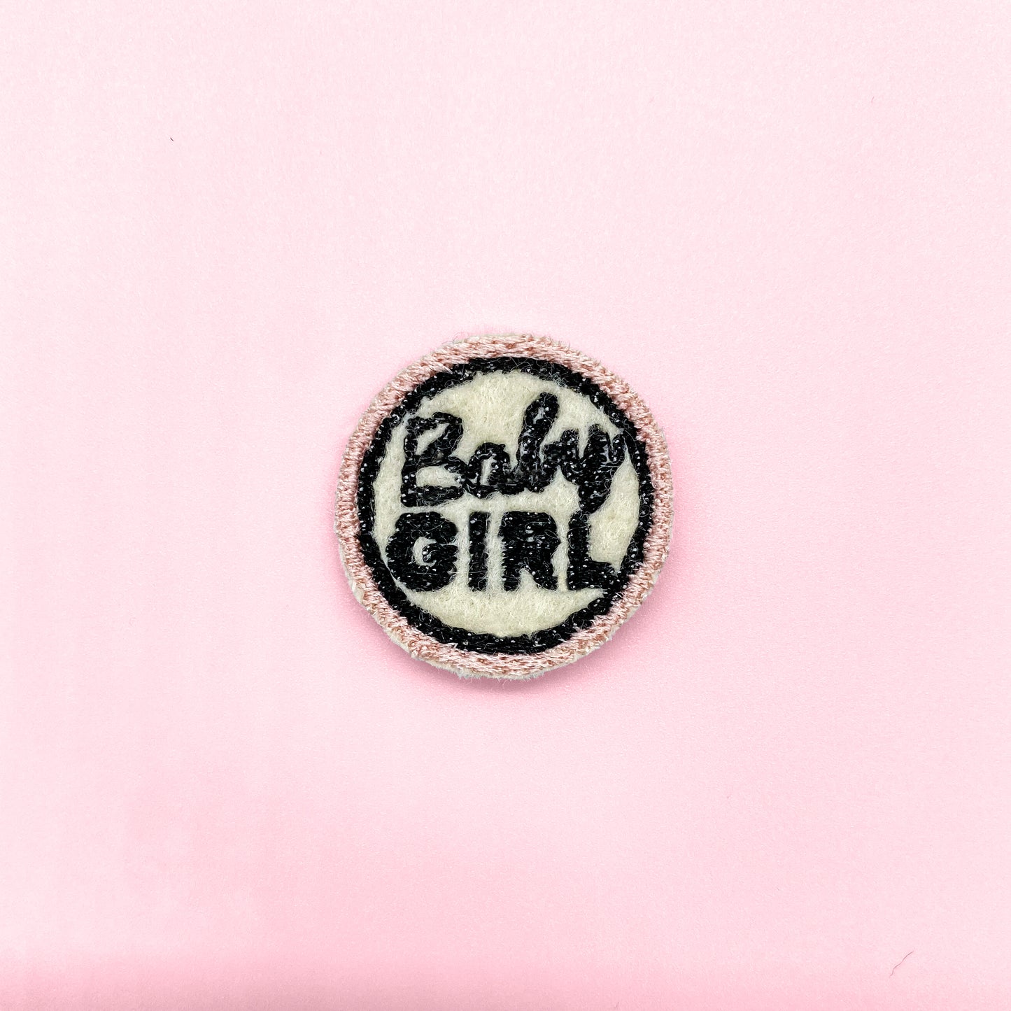 Baby Girl Small 1 inch circle Patch for dog cat pet bow tie or sailor bow. For pet apparel with custom Bop Pop Pets