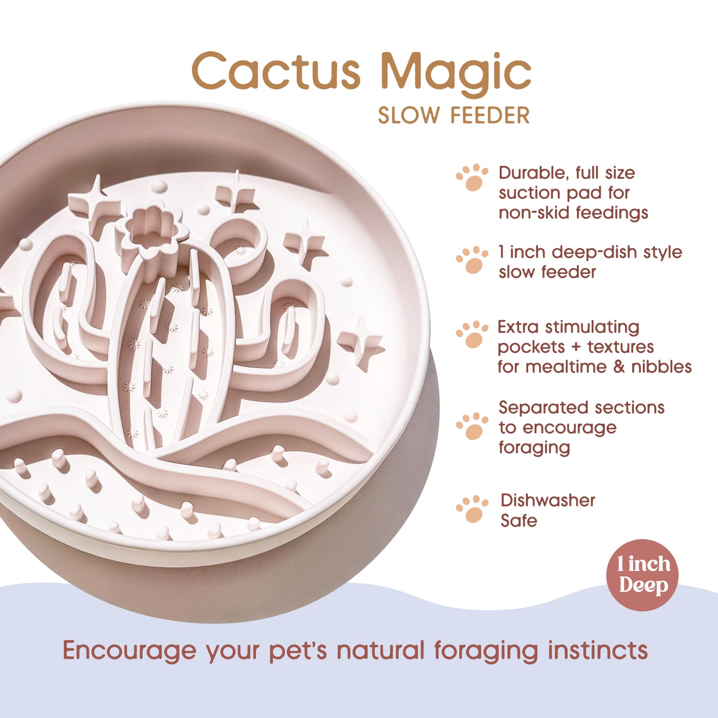 Slow Feeder + Activity Bowl | Boho Beige