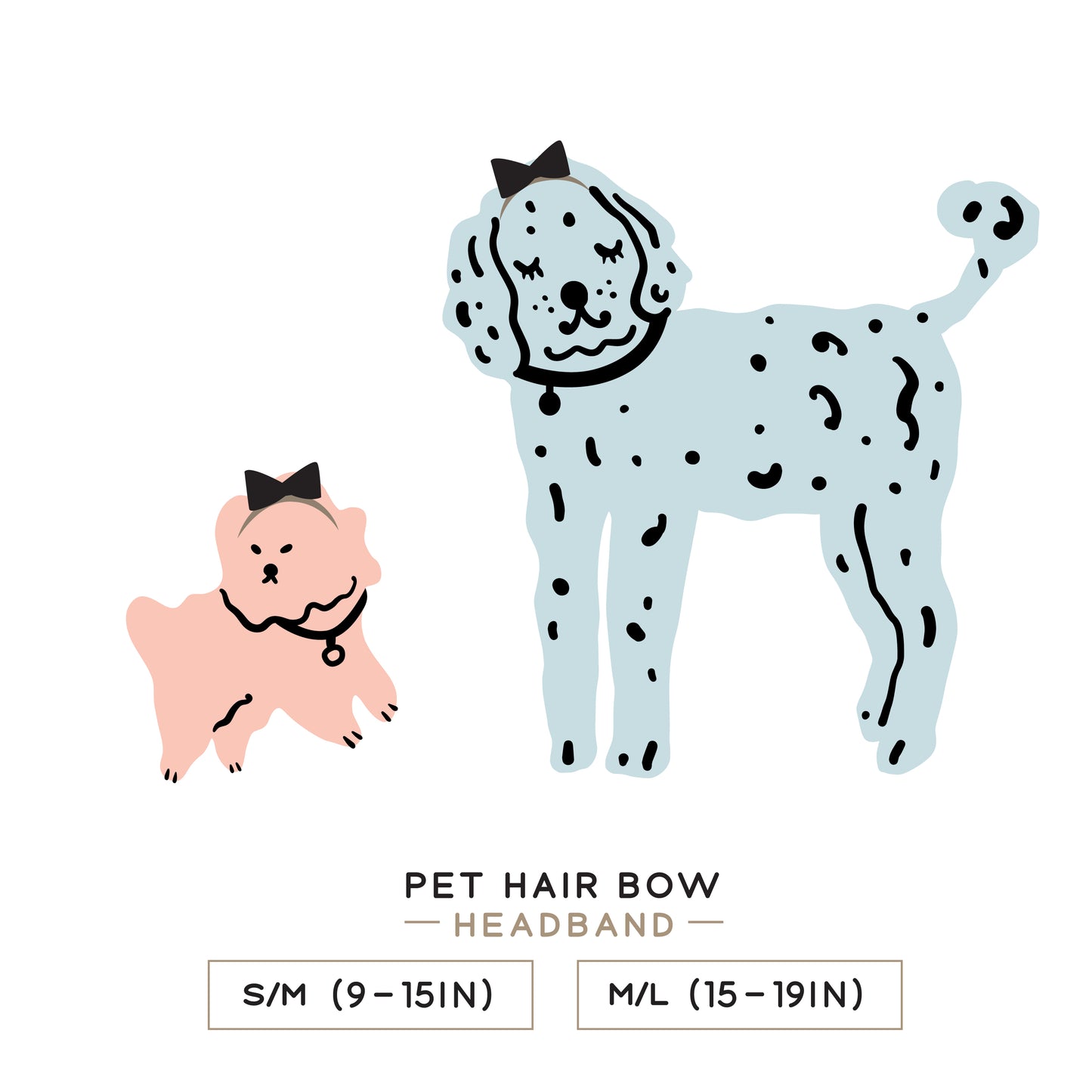 Hair Bow Headband in Blush Pink for Dogs Cats | LILY BOW