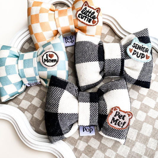Bow Tie Flannel Plaid | Black + White
