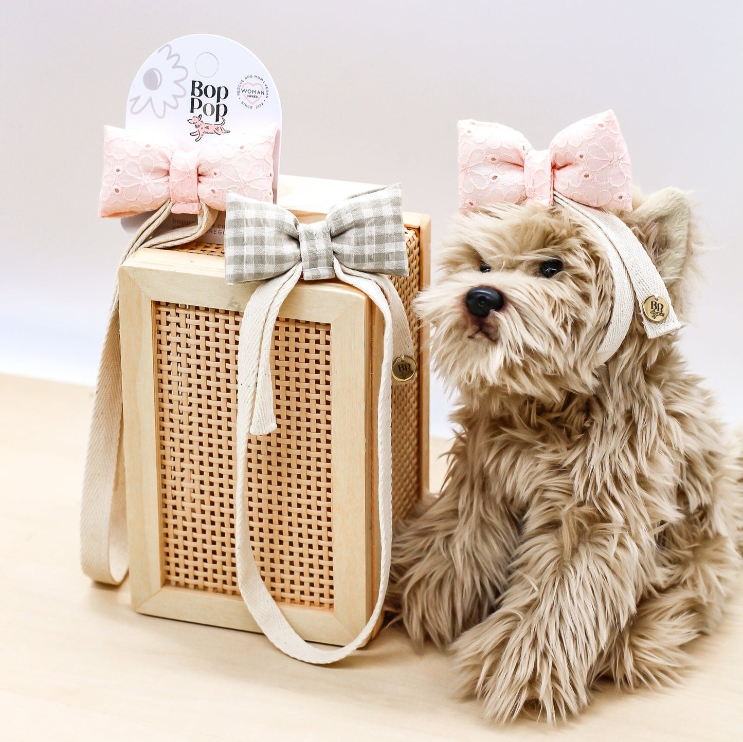 Hair Bow Headband in Blush Pink for Dogs Cats | LILY BOW