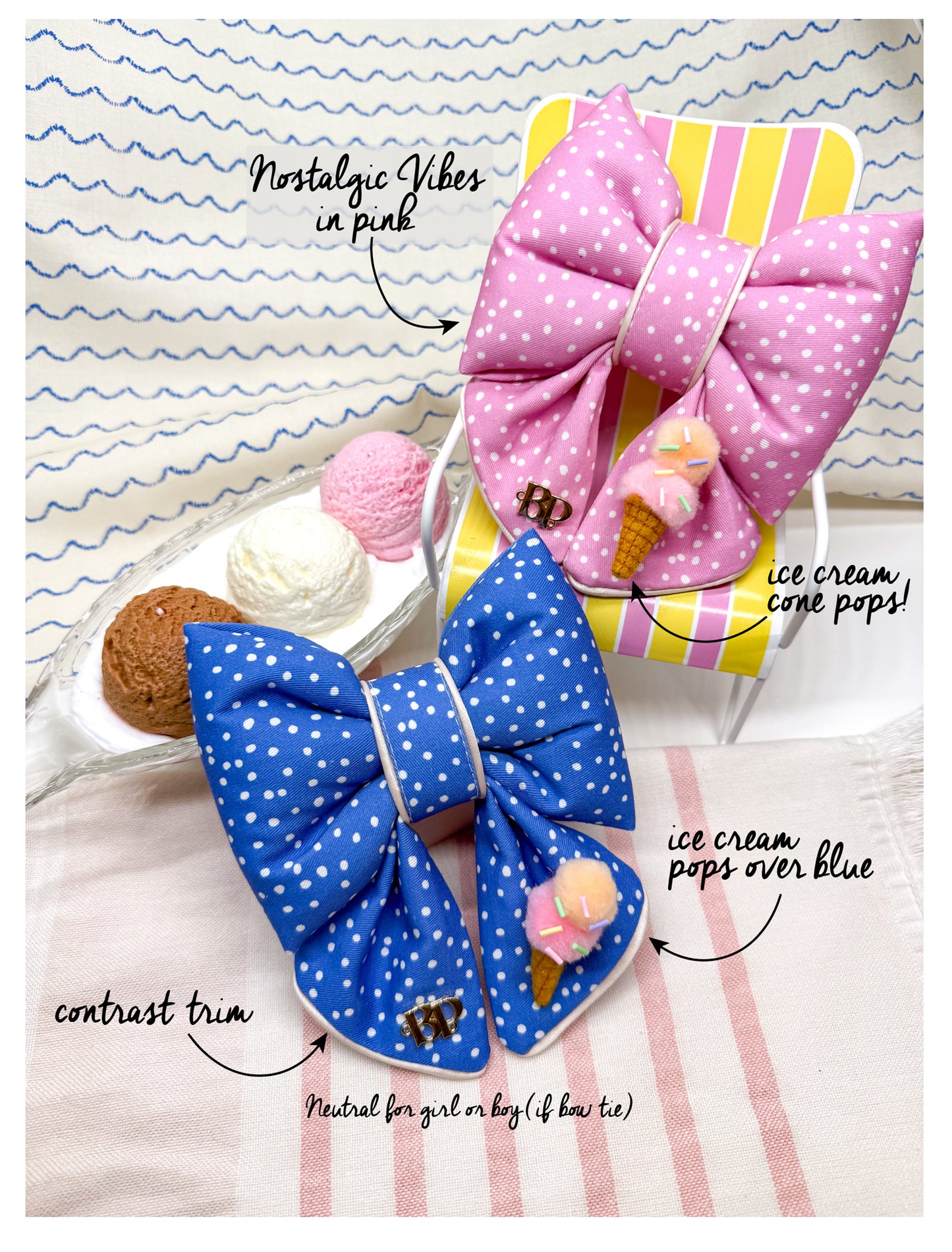 Sailor Bow | Sprinkles Ice Cream Pink