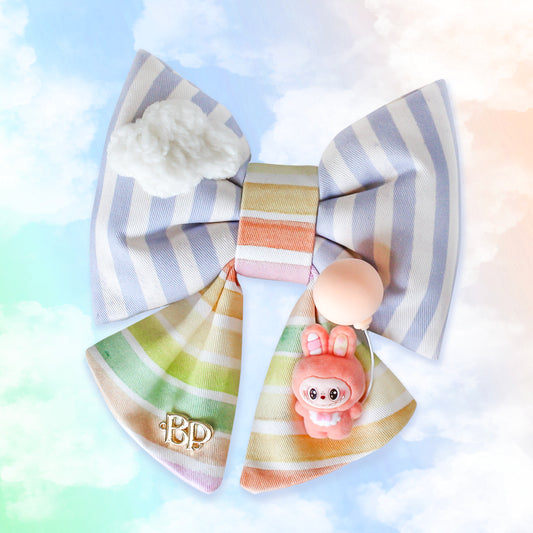 Sailor Bow Pink or Blue Stripes | Labubu Rainbow Dreamer