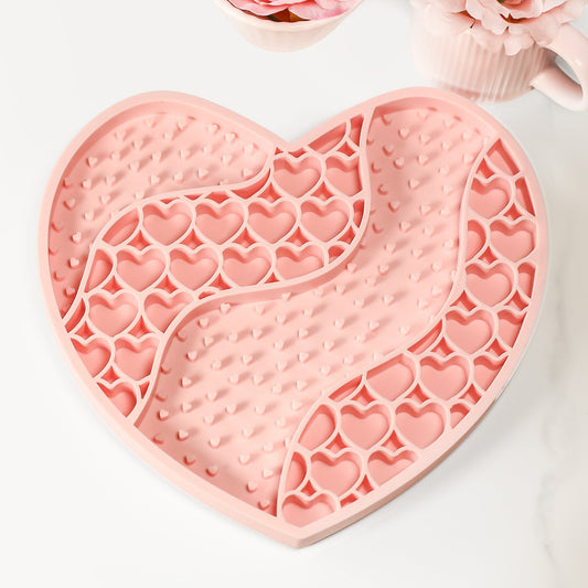 Deluxe Lick Mat Hearts | PASTEL PINK