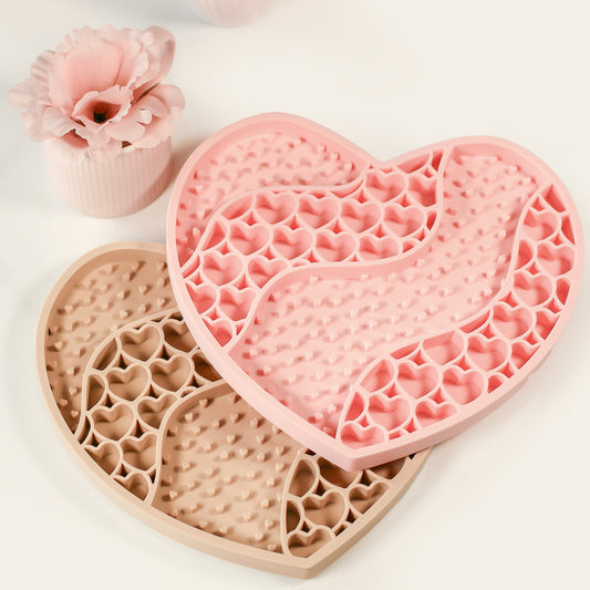 Deluxe Lick Mat Hearts | PASTEL PINK