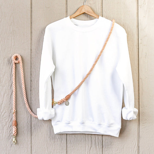 Champagne Quartz handsfree rope leash 8ft Pink dogs