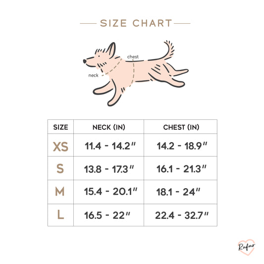 Bop Pop Size Chart dog harness pet accessories supplies XSmall, Small, Medium Large sizes