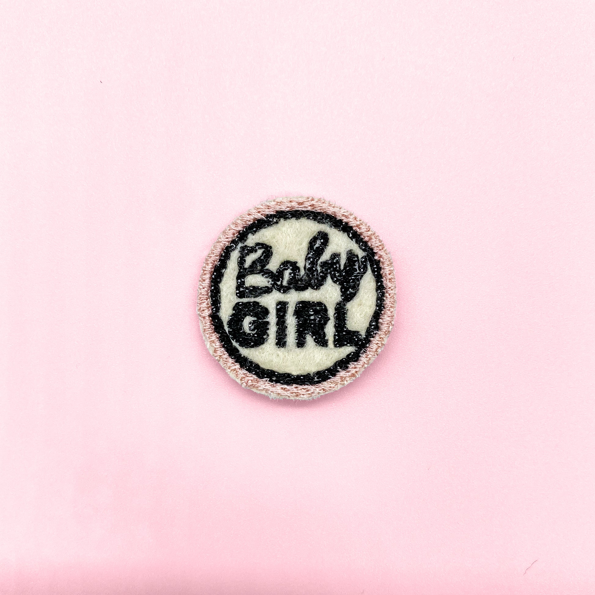 Baby Girl Small 1 inch circle Patch for dog cat pet bow tie or sailor bow. For  pet apparel with custom Bop Pop Pets
