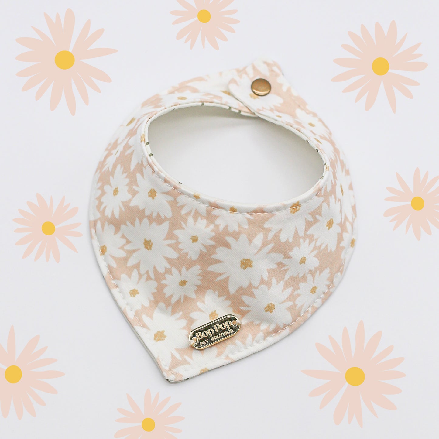 Cozy Bandana | Blooming Daisies (reversible)