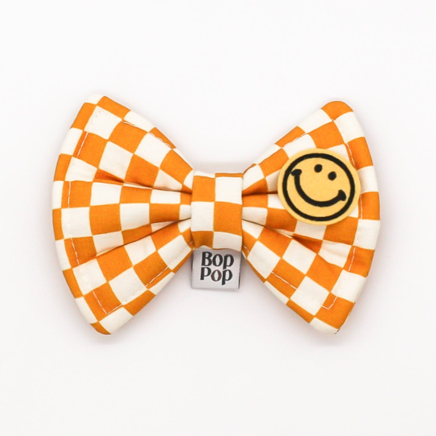 Smiley Bow Tie | Yellow Checkerboard