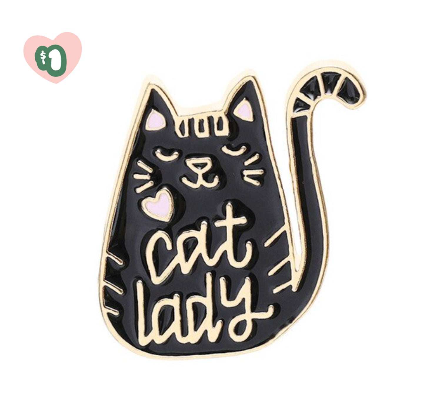 Cat Lady Enamel Pin