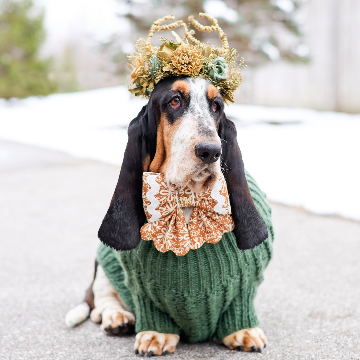 Sailor Bow Brown Scallop Ric Rac  | GINGERBREAD