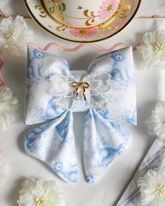 Sailor Bow Cotton Blue | Doodle Coquette