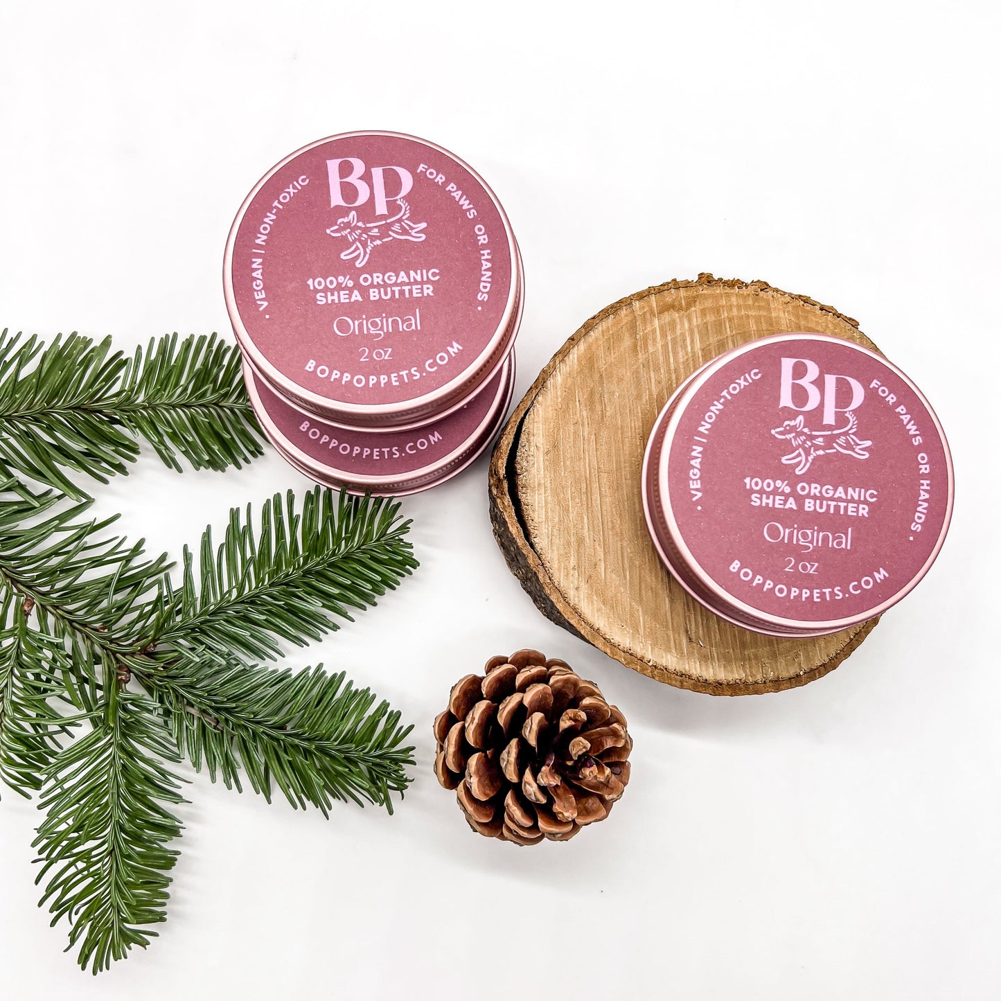 Shea butter  paw balm bop pop pets tin for dry cracked dog paws winter hands pet accessories 2 oz non-toxic vegan organic