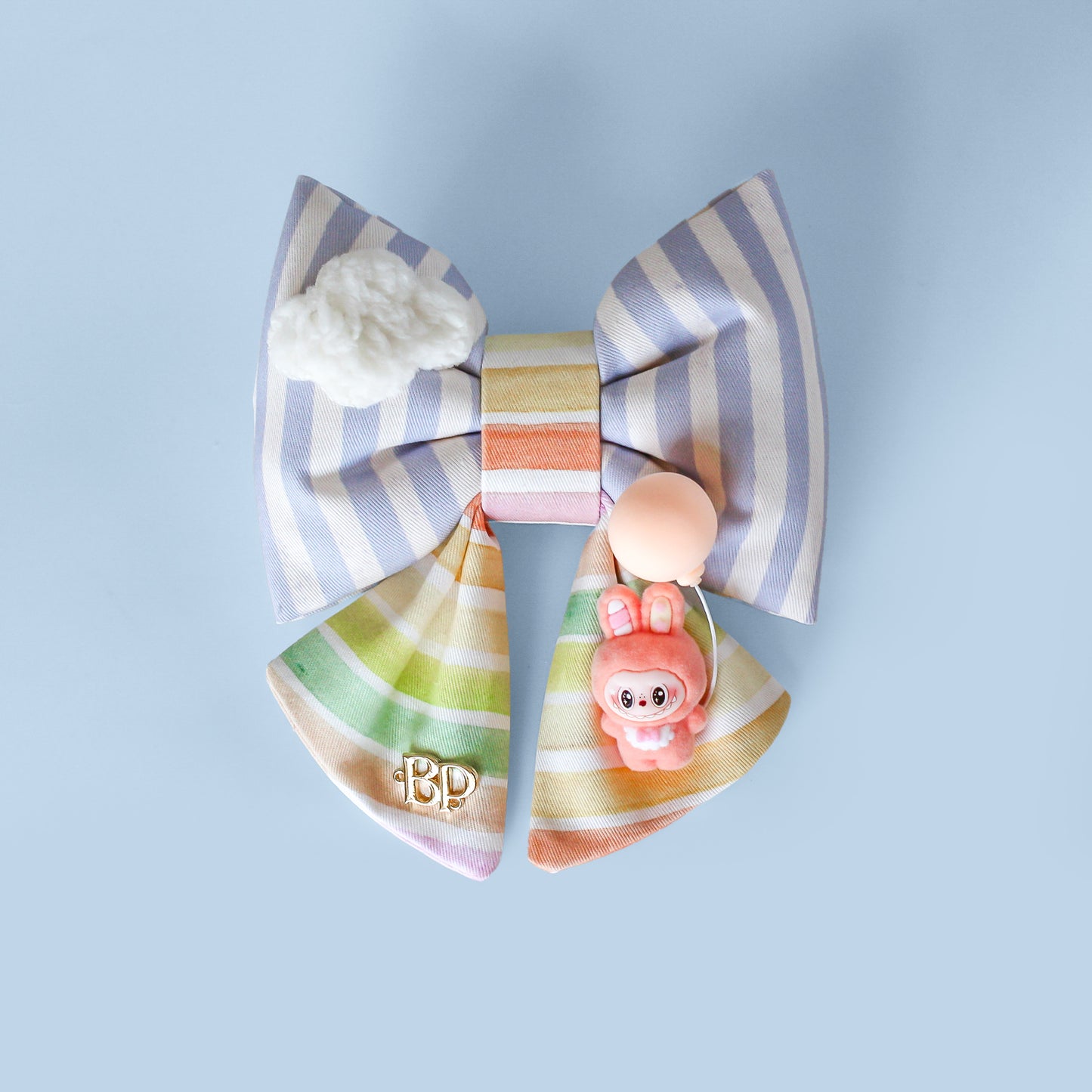 Sailor Bow Pink or Blue Stripes | Labubu Rainbow Dreamer