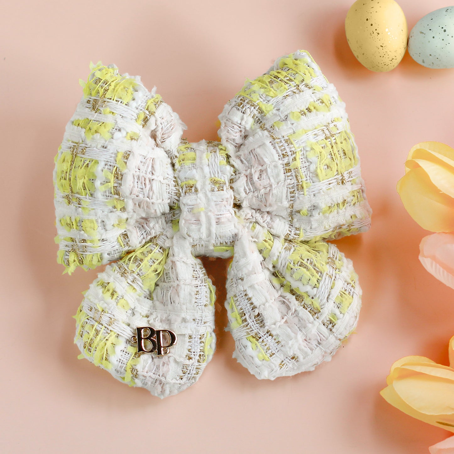 Sailor Bow Tweed in Yellow Peach | Lemon Meringue