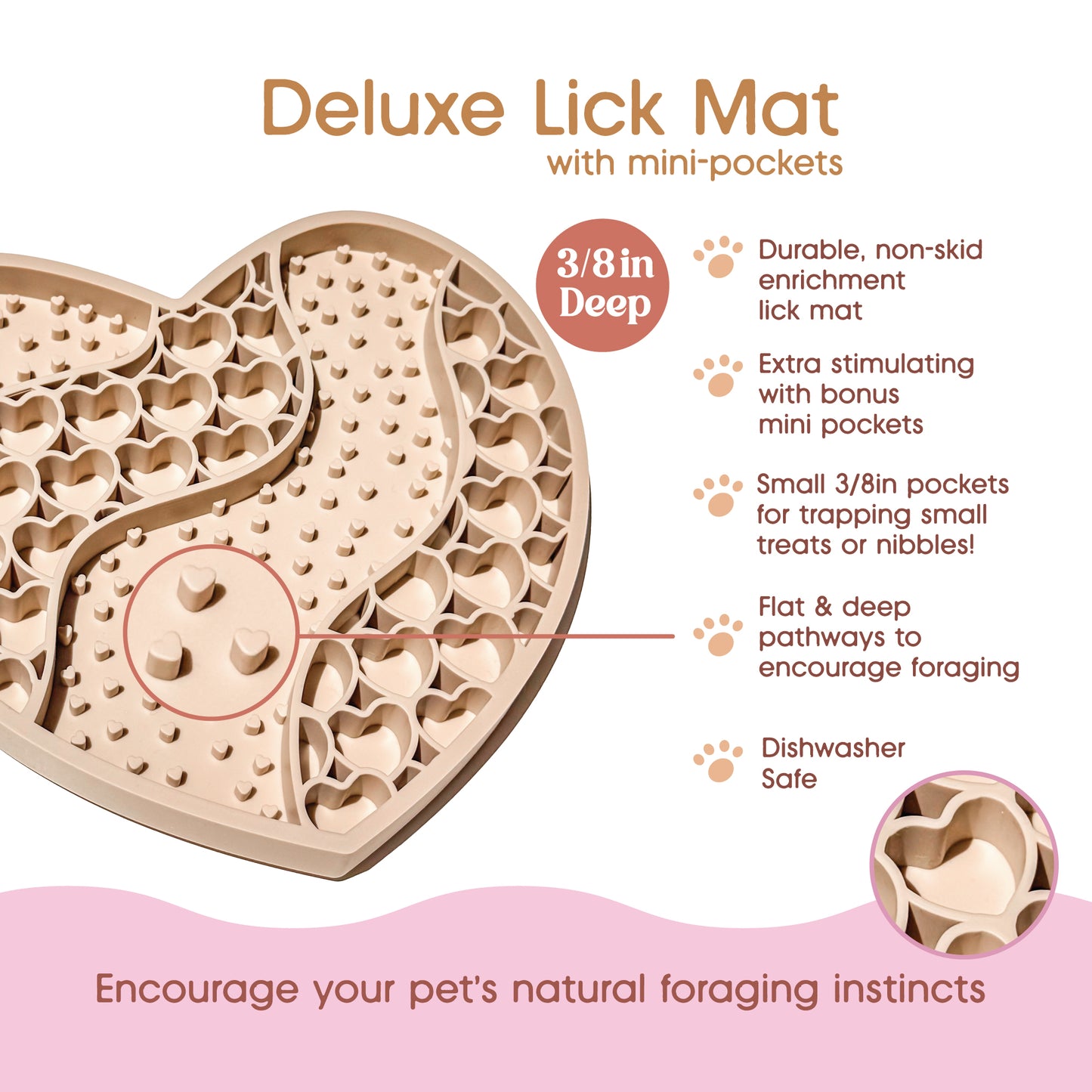 Deluxe Lick Mat Hearts | LATTE