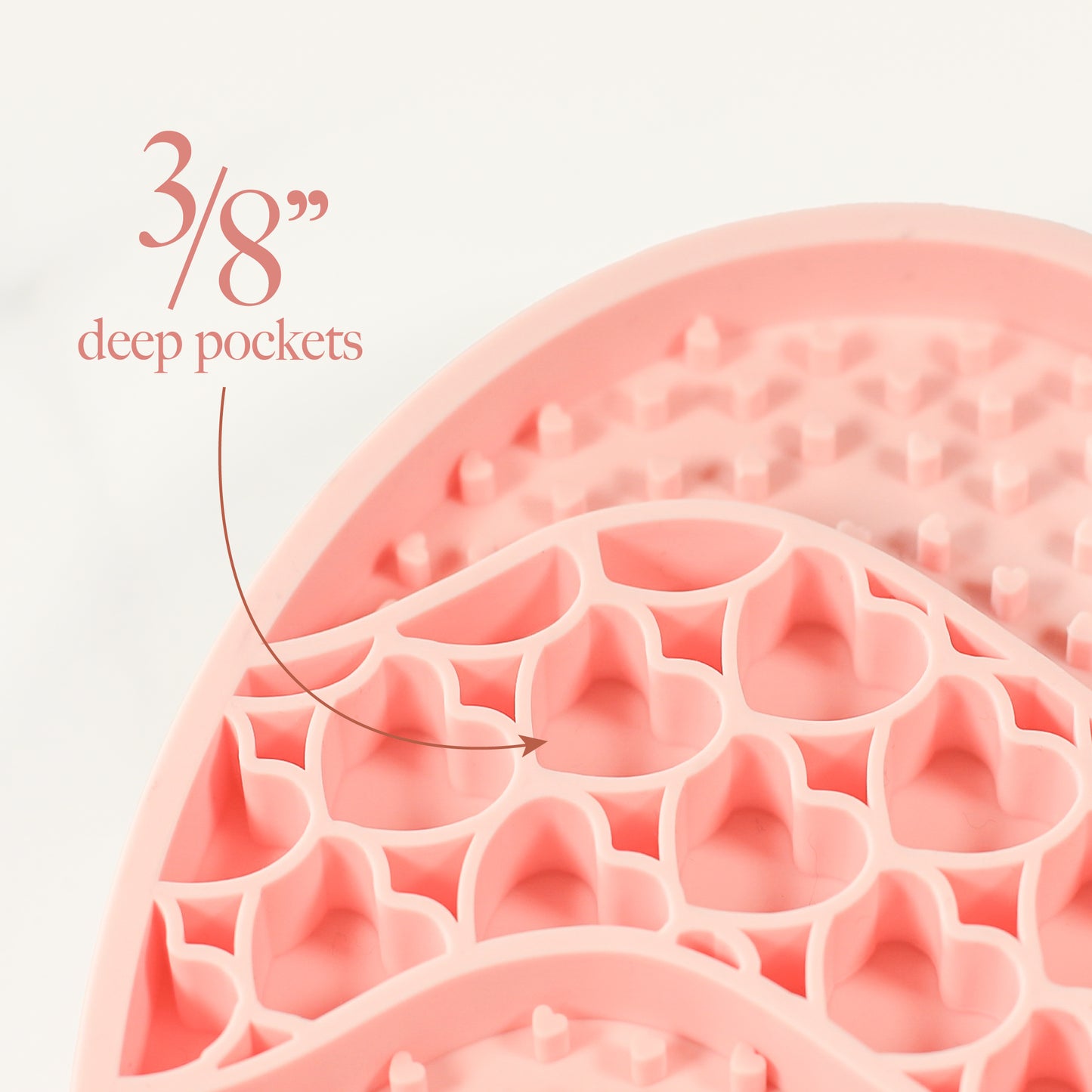 Deluxe Lick Mat Hearts | PASTEL PINK
