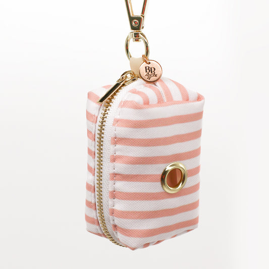 Poop Bag Holder | Pink Quartz Stripe