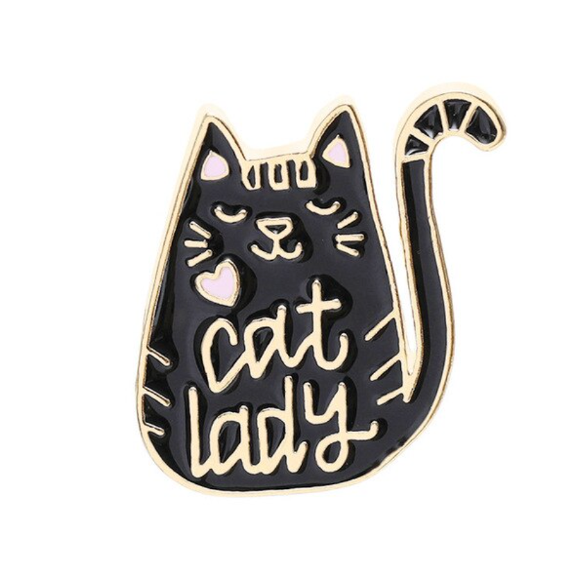 Cat Lady Enamel Pin