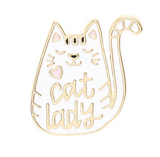 Cat Lady Enamel Pin