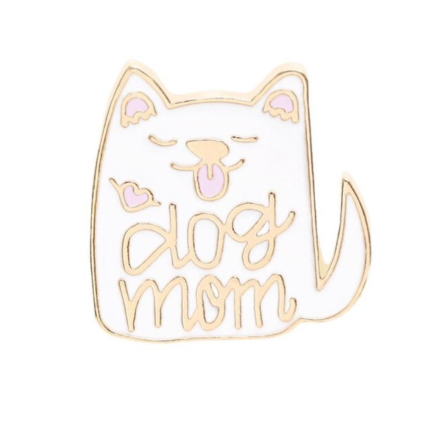 DOG MOM Enamel Pin