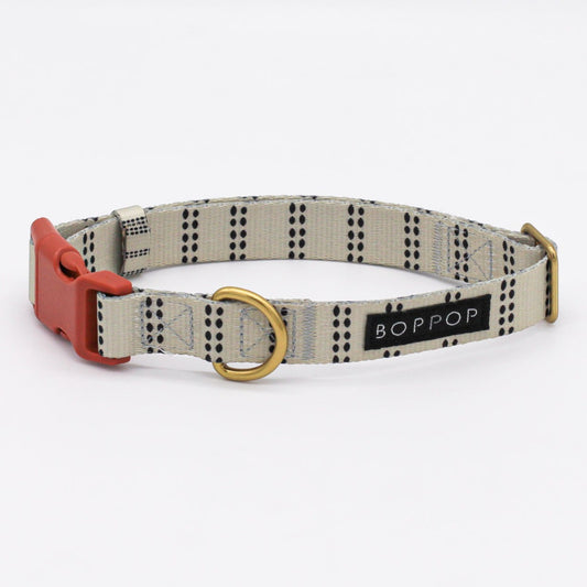 Dog Collar Modern Boho Farmhouse Brass Nylon