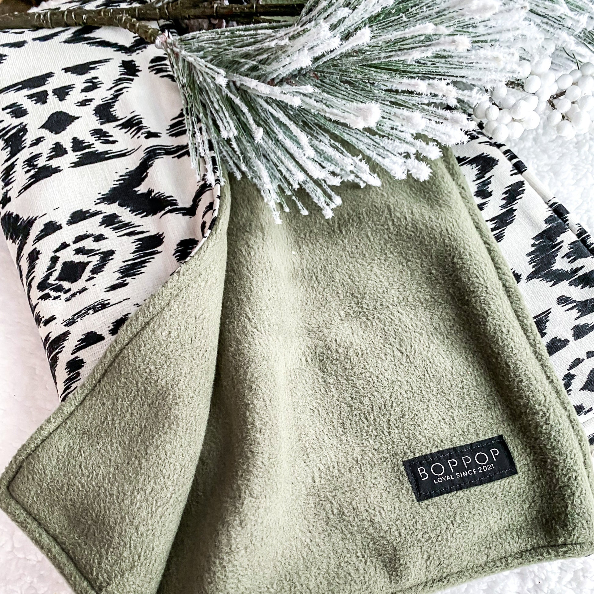 Mini Pet Blanket Fleece Green Sage Soft Cozy Bedding